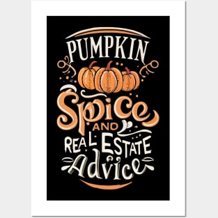 Pumpkin Spice And Real Estate Advice - Real Estate Halloween Posters and Art